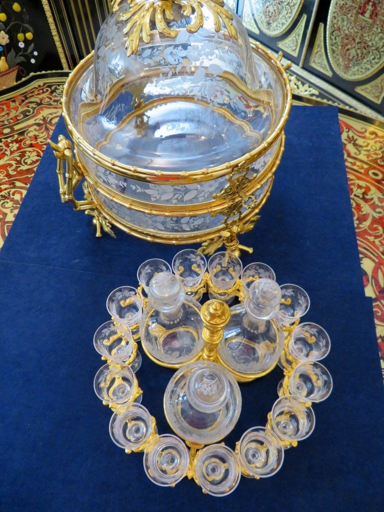 Marquée De l'Escalier De Cristal Cave à Liqueur En Bronze d'époque Napoléon III-photo-8