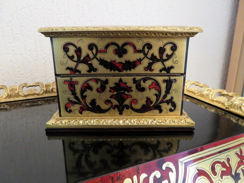 Stamped Susse Fragancy Box In Boulle Marquetry Napoleon III Period 19th-photo-3