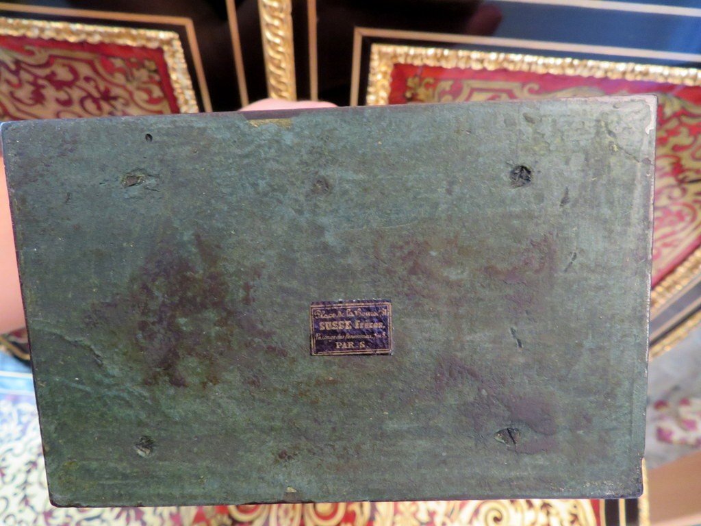 Stamped Susse Fragancy Box In Boulle Marquetry Napoleon III Period 19th-photo-4
