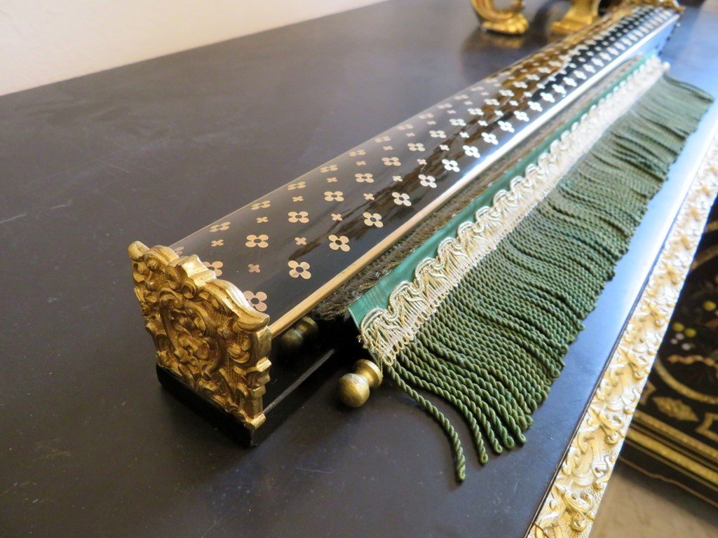 Pare Fumée En Marqueterie à La Reine Epoque Napoléon III Boulle-photo-5