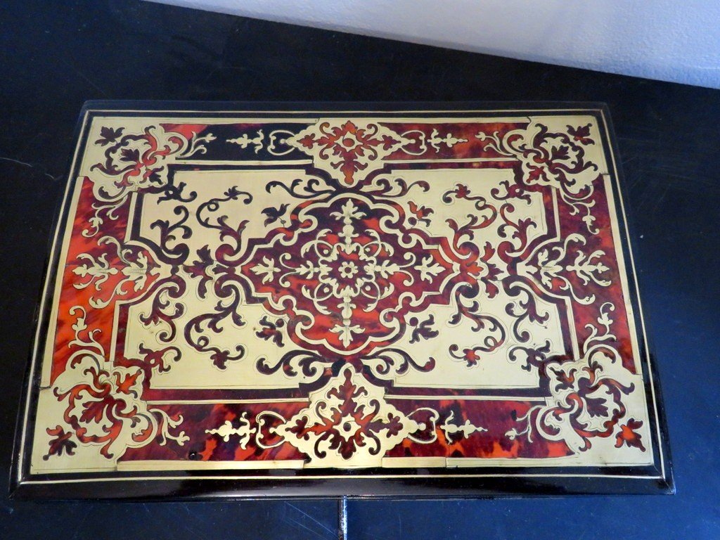 Jewelry Box In Boulle Marquetry XVIII Period 18th-photo-2