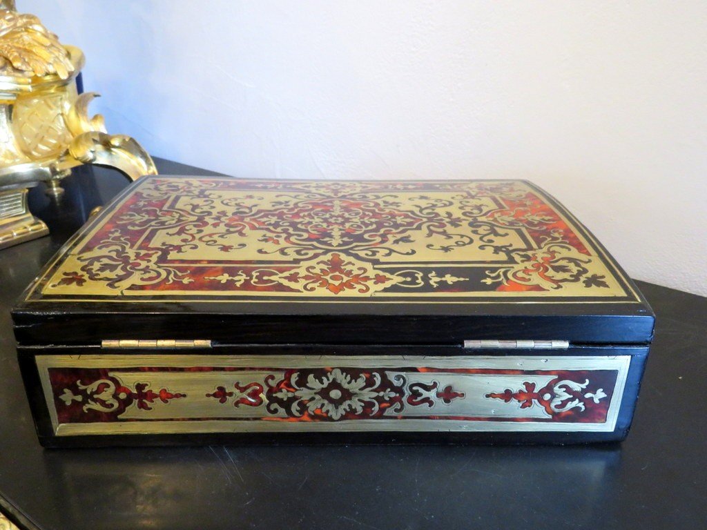 Jewelry Box In Boulle Marquetry XVIII Period 18th-photo-6