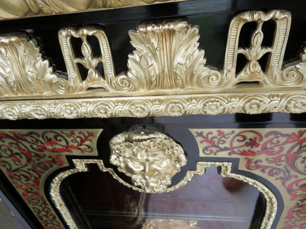 Silverware Cabinet In Boulle Marquetry 19th Napoleon III Period-photo-7