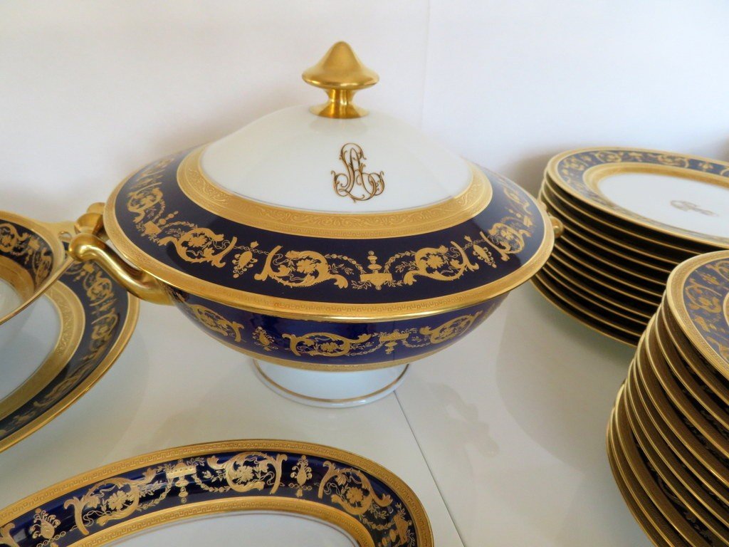 Bleu De Four Haviland Imperator Service En Porcelaine De Limoges Complet Exeptionnel-photo-5