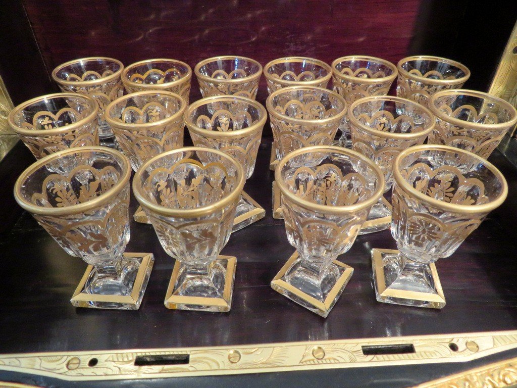 Cave à Liqueur Toutes Faces En Marqueterie Boulle d'époque Napoléon III-photo-7