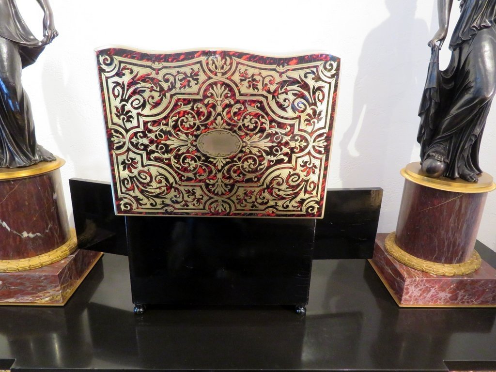 Cave à Liqueur Mouvementée Marqueterie Boulle d'époque Napoléon III-photo-2