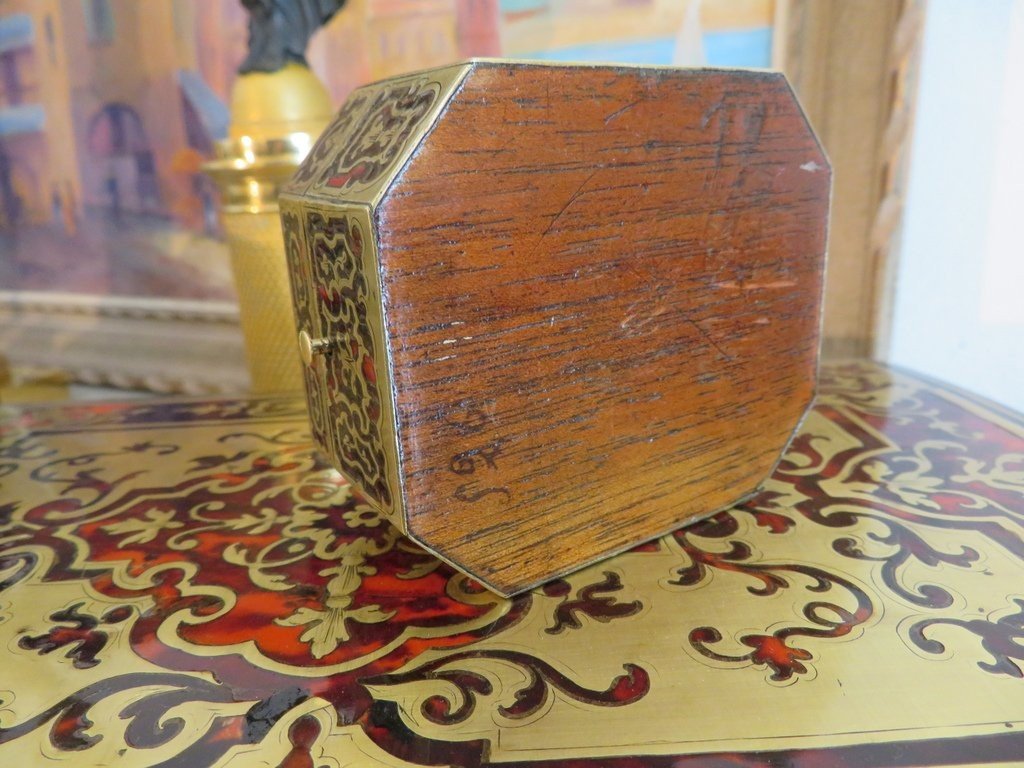 Porte Montre En Marqueterie Boulle époque Napoléon III-photo-7