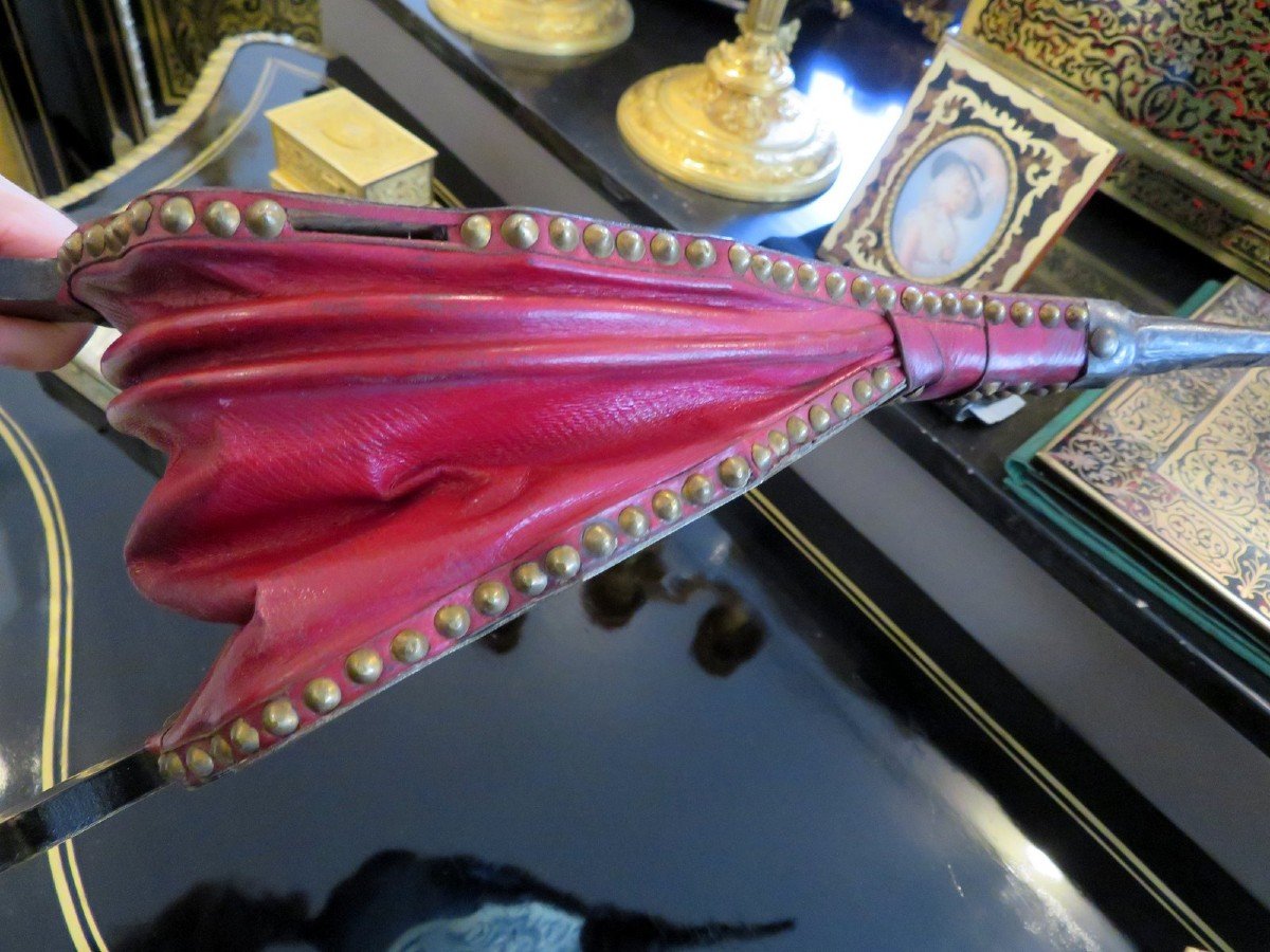 Soufflet De Cheminée En Marqueterie Boulle époque Napoléon III-photo-5