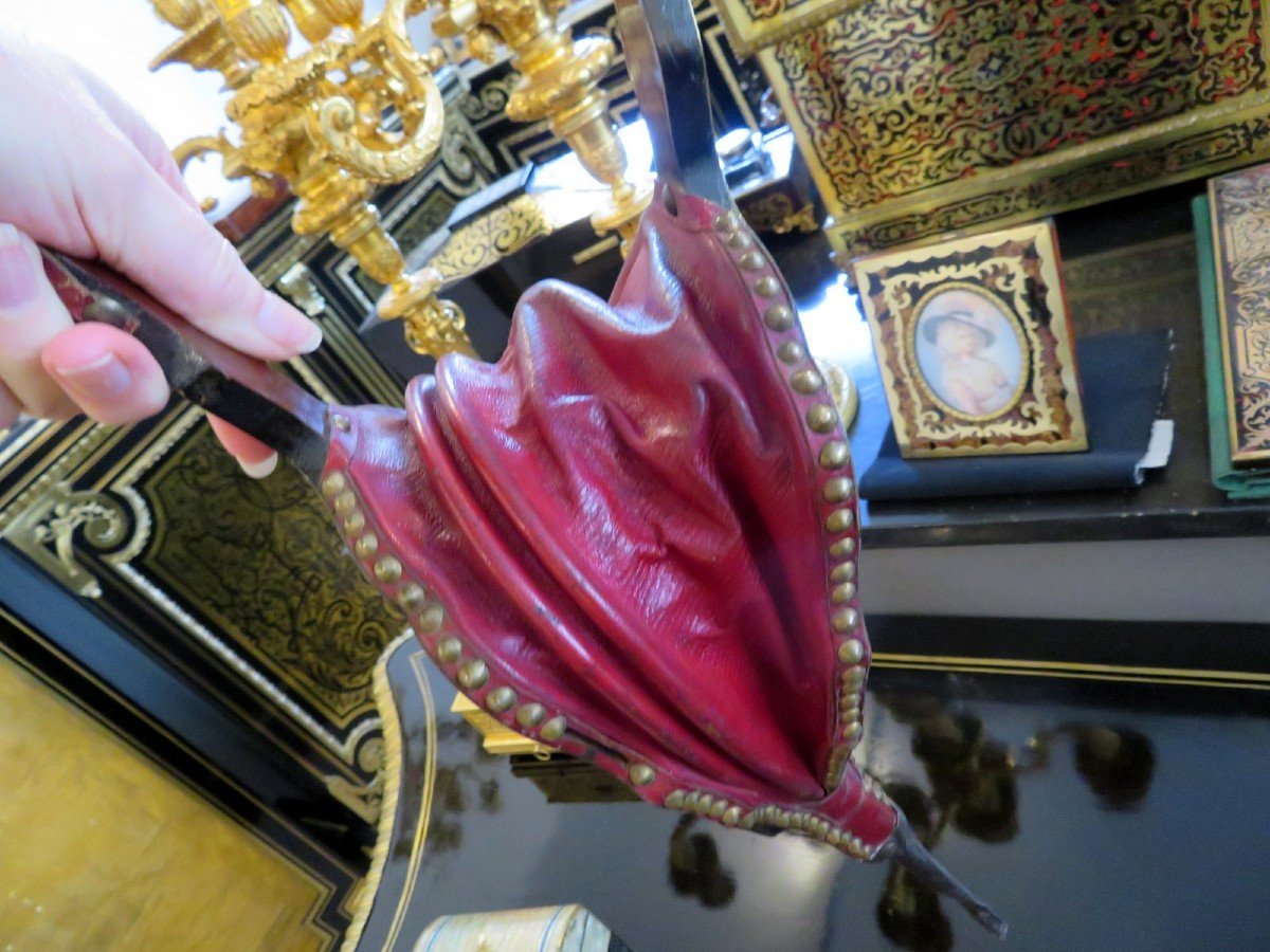 Soufflet De Cheminée En Marqueterie Boulle époque Napoléon III-photo-7