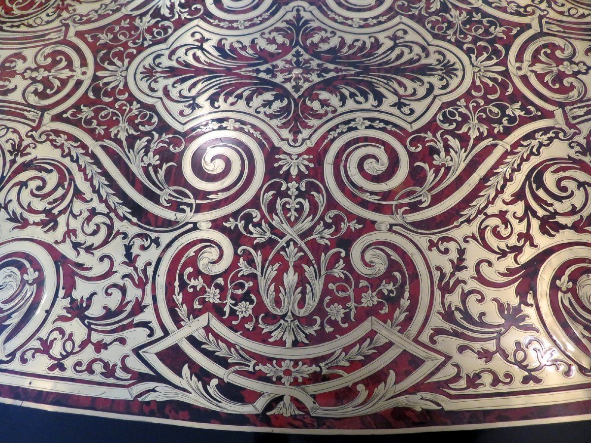 Large Minister's Desk In Boulle Marquetry, Napoleon III Period-photo-4
