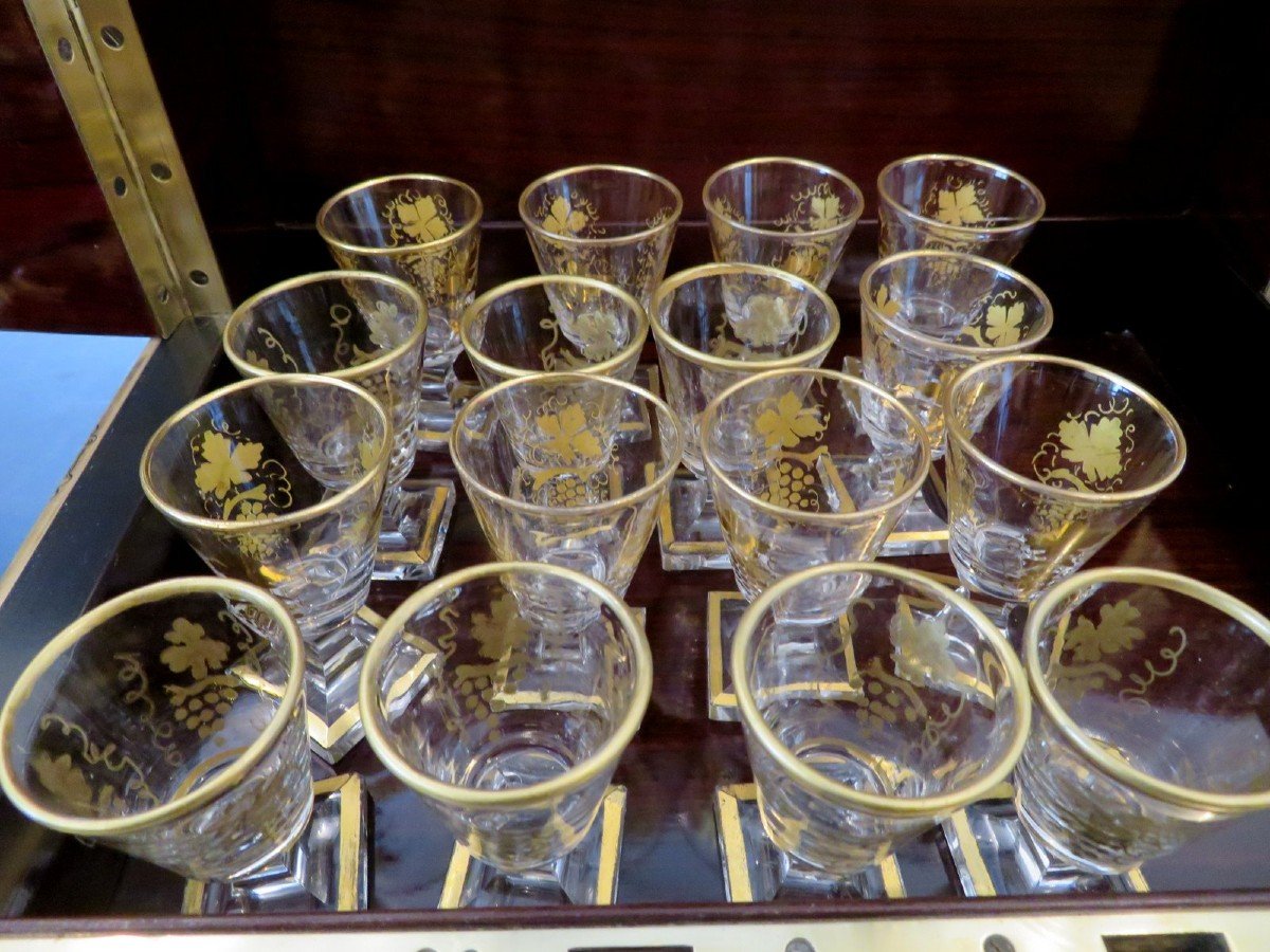 Cave à Liqueur Toutes Faces En Marqueterie Boulle d'époque Napoléon III-photo-6