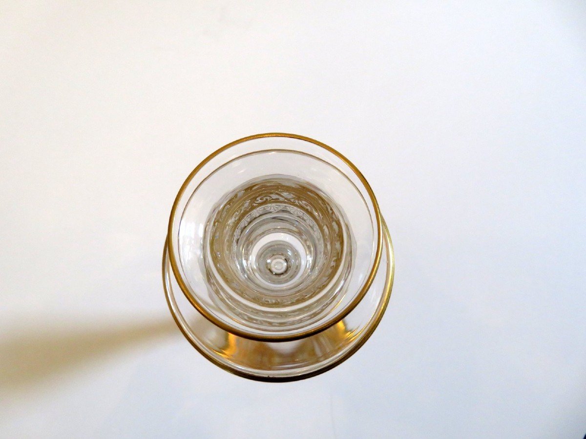 Bougeoir Saint Louis Thistle Or Cristal 22.5cm-photo-4