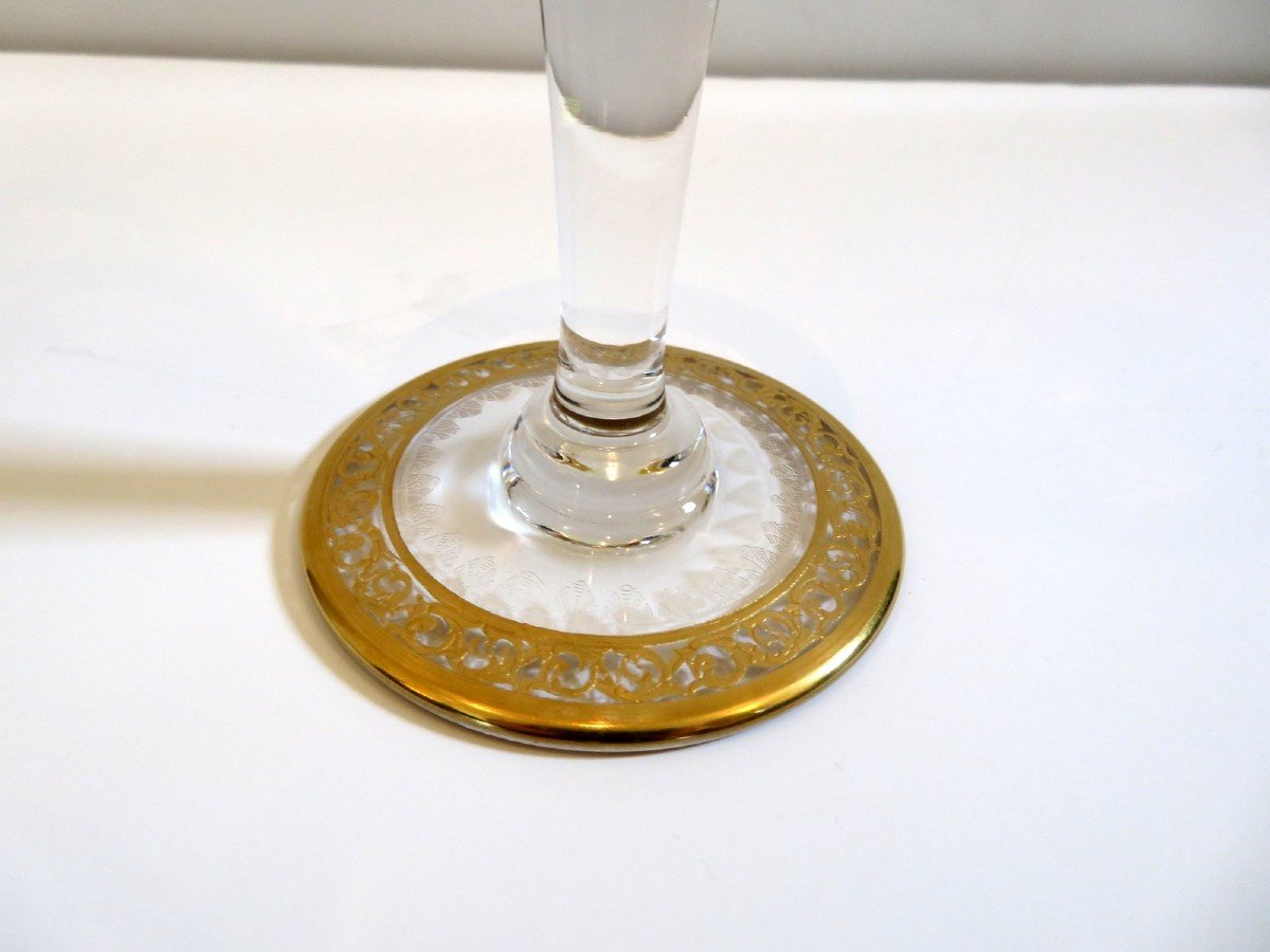 Bougeoir Saint Louis Thistle Or Cristal 22.5cm-photo-3