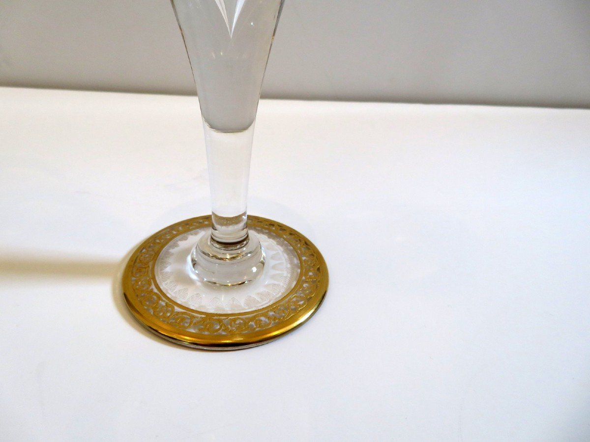 Bougeoir Saint Louis Thistle Or Cristal 22.5cm-photo-6
