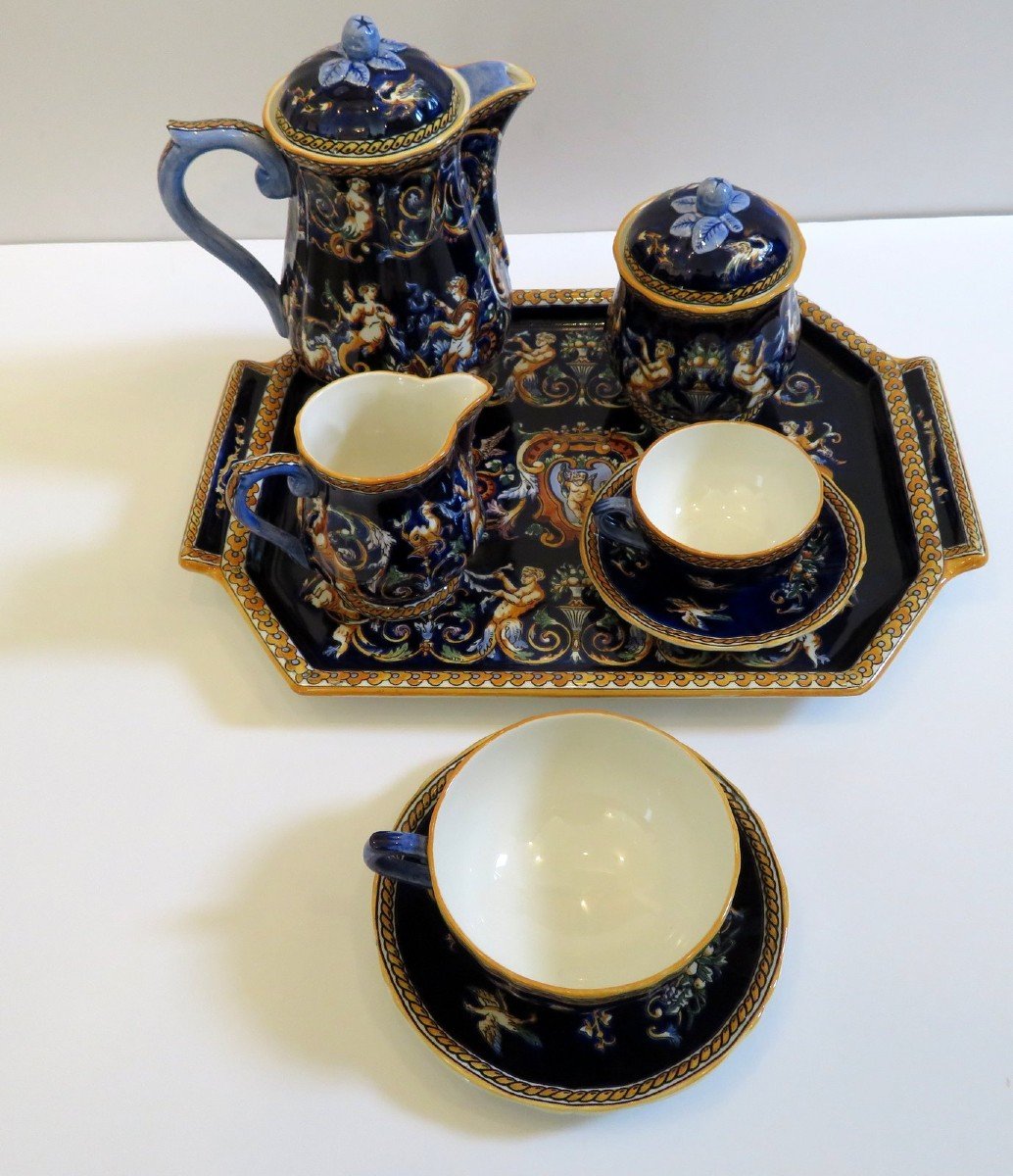  Gien Service Petit Déjeuné En Fayence Modéle Renaissance XXIe-photo-1