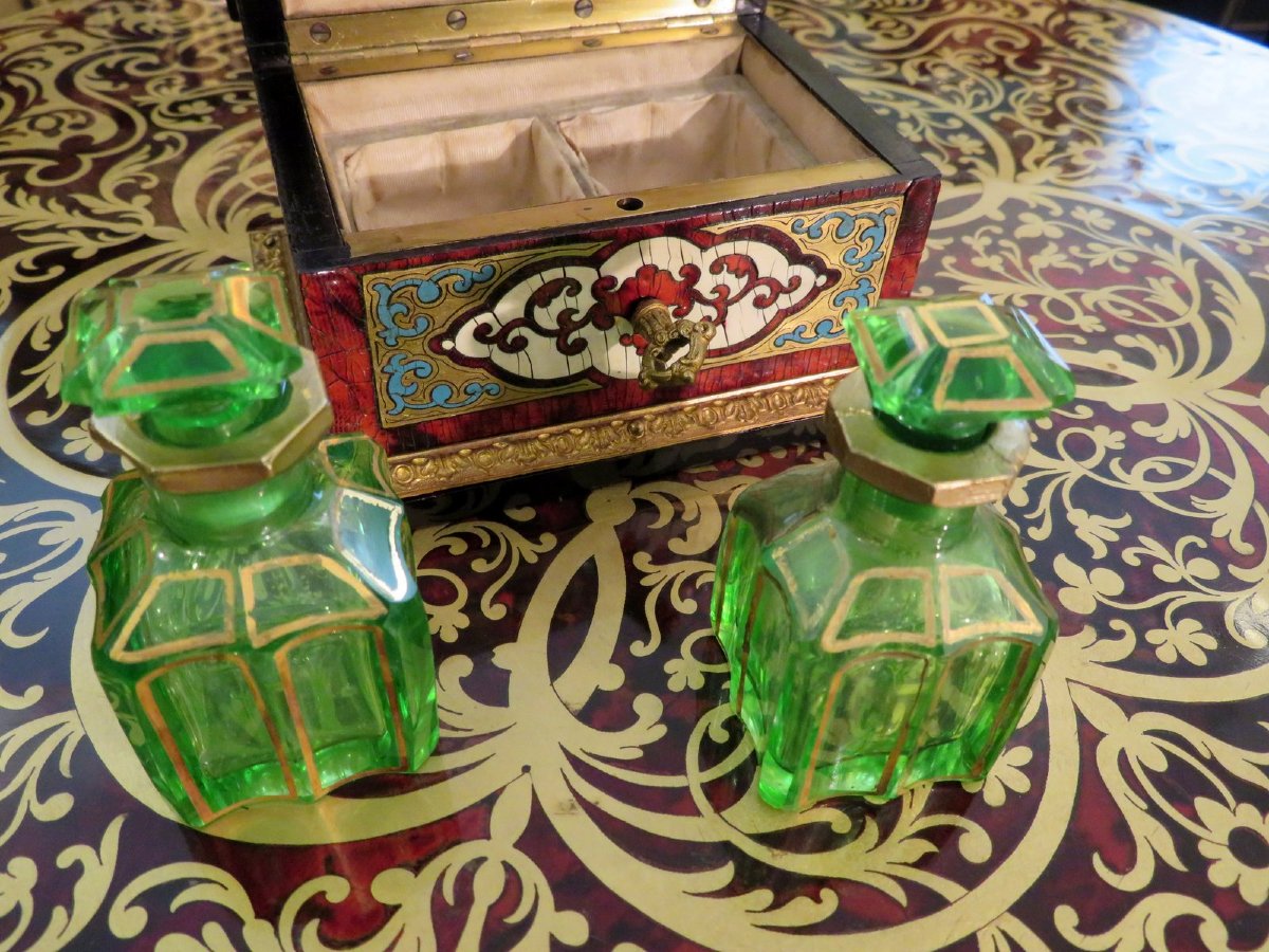 Fragancy Box In Boulle Marquetry On All Sides From The Napoleon III Period-photo-5