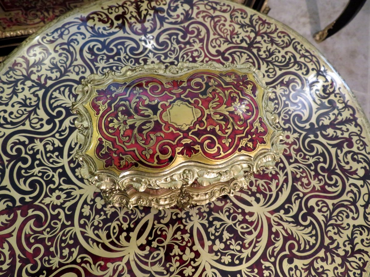 Fragancy  Box In Boulle Marquetry, All Sides, Napoleon III Period-photo-1