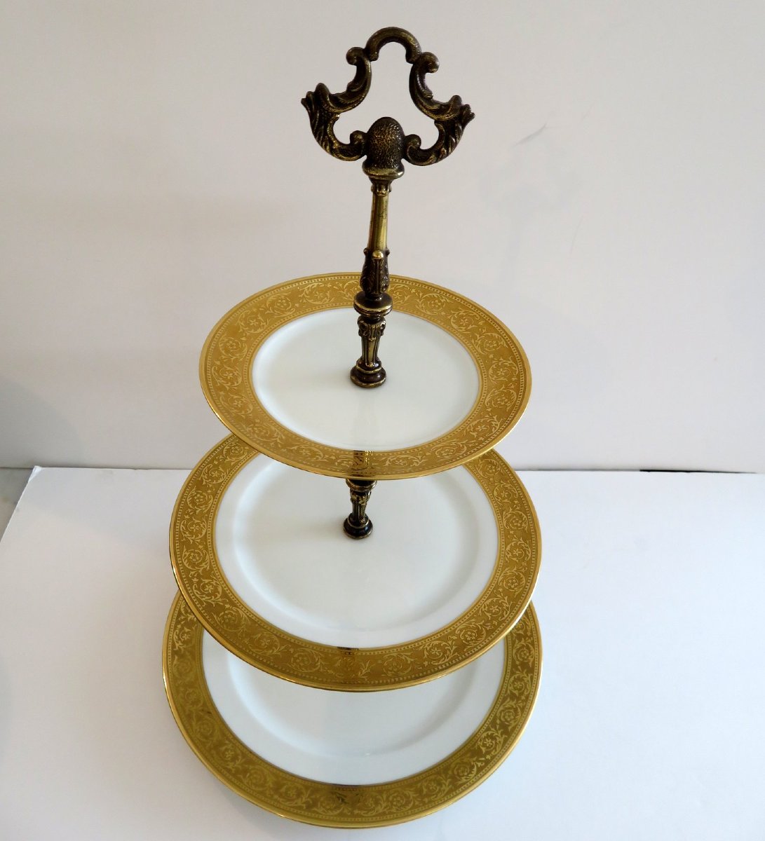 Porte Douceur en porcelaine de Limoges Thistle Or HAVILAND  -photo-3