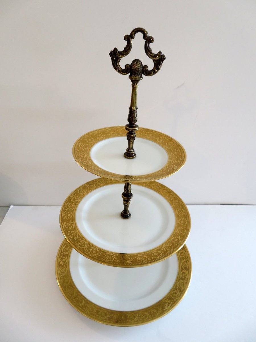 Porte Douceur en porcelaine de Limoges Thistle Or HAVILAND  -photo-4