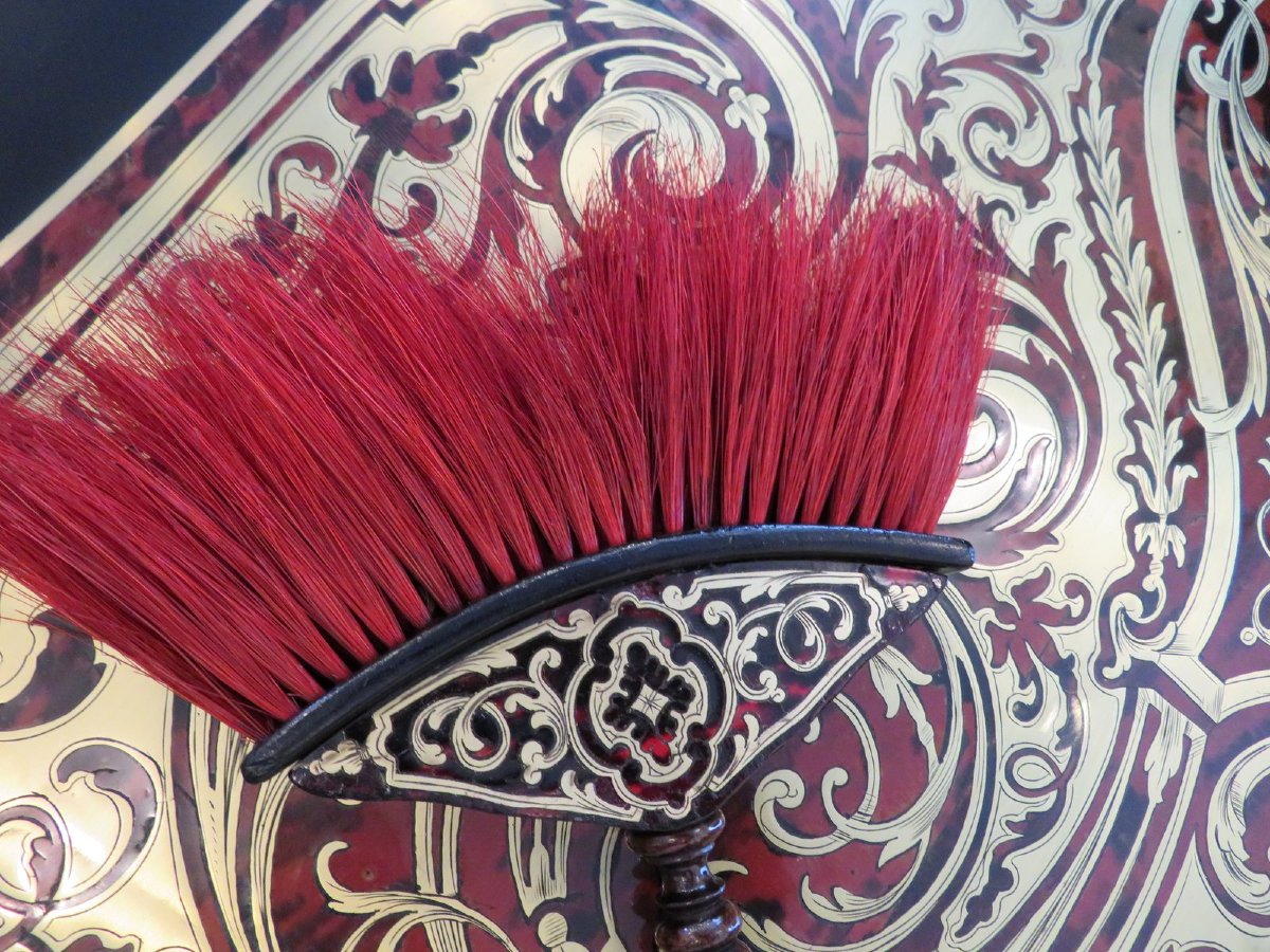  Little Brooms Chimney In Boulle Marquetry Napoleon III Period 19th  -photo-1