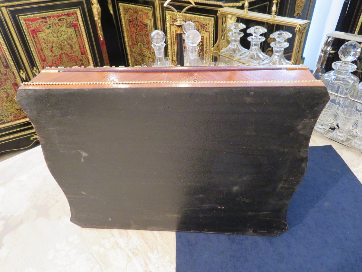 Writing Case In Rosewood Marquetry And Sévres Boulle Plaque, Napoleon III Period-photo-8