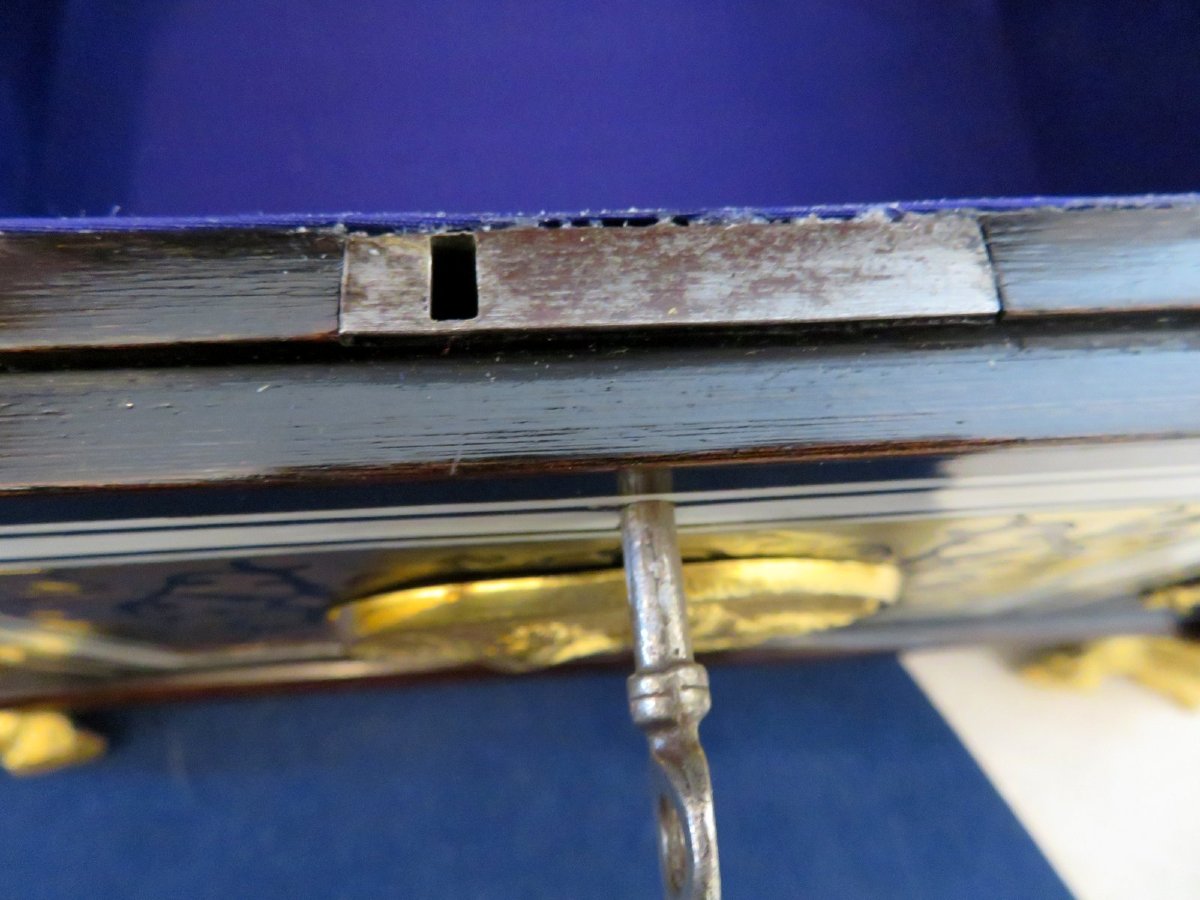 Jewelry Box In Boulle Marquetry And Ivory On All Sides, Fist 18th Century-photo-7