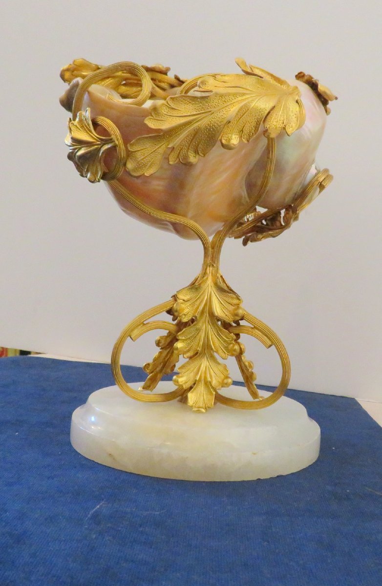 Shellfish And Gilt Bronze Cup  Trinket Dish Napoléon III 19th-photo-4
