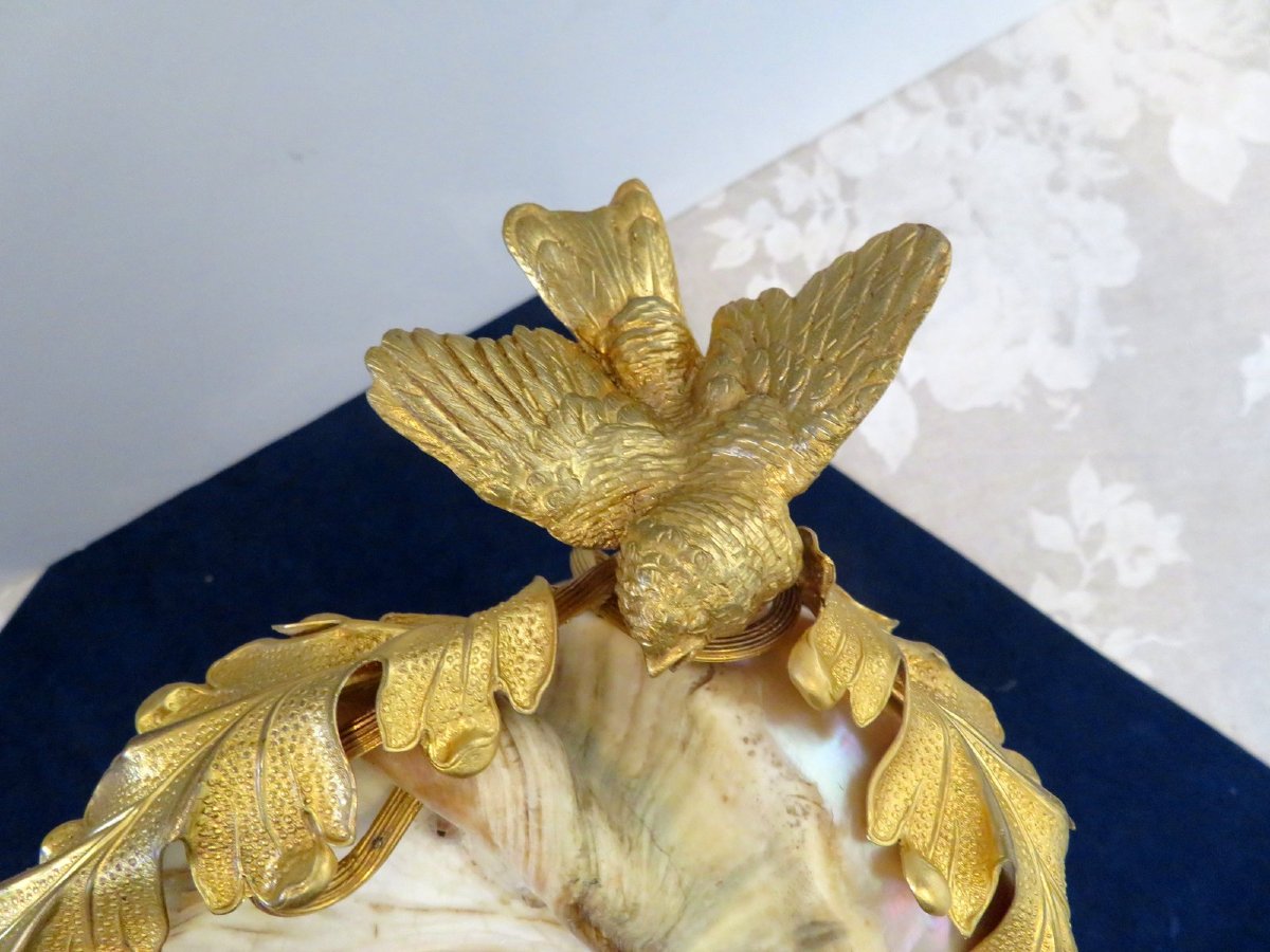 Shellfish And Gilt Bronze Cup  Trinket Dish Napoléon III 19th-photo-7