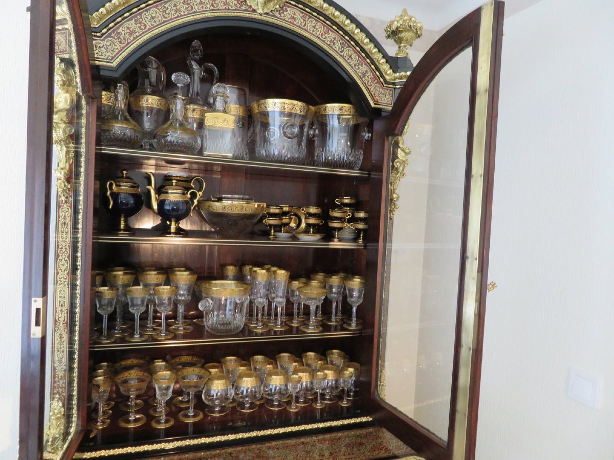 Secretary Cabinet In Boulle Marquetry 19th Napoleon III Period 2.38m-photo-8