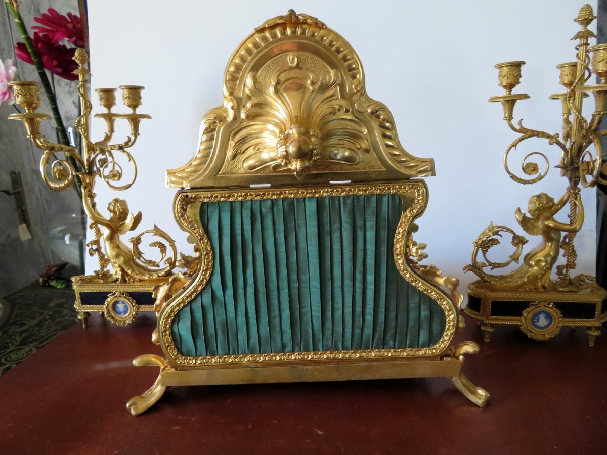 Golden Tantalus Box Cabinet Bronze Napoleon III Period 19th, Complete In Perfect Condition-photo-4