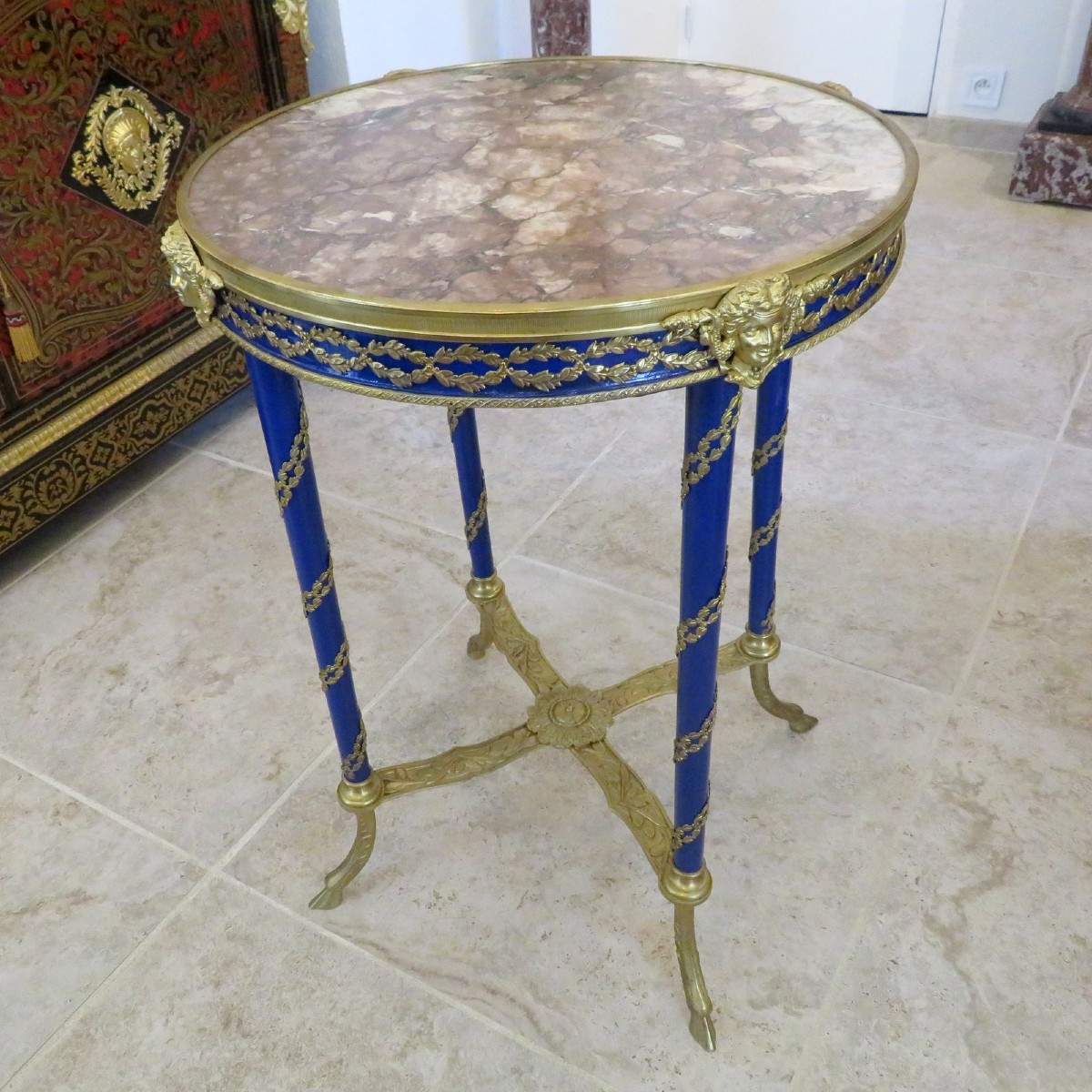 Round Side Table With Marble Top, Napoleon III Period