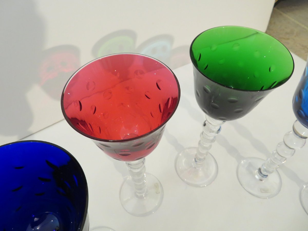 6 Roemers Saint Louis Bubbles Service 6 verre à vin du Rhin-photo-7