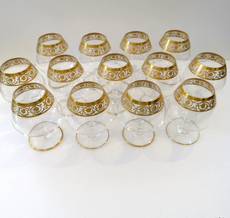 1 Grand Verre à Déguster en Saint Louis Thistle Or Cristal