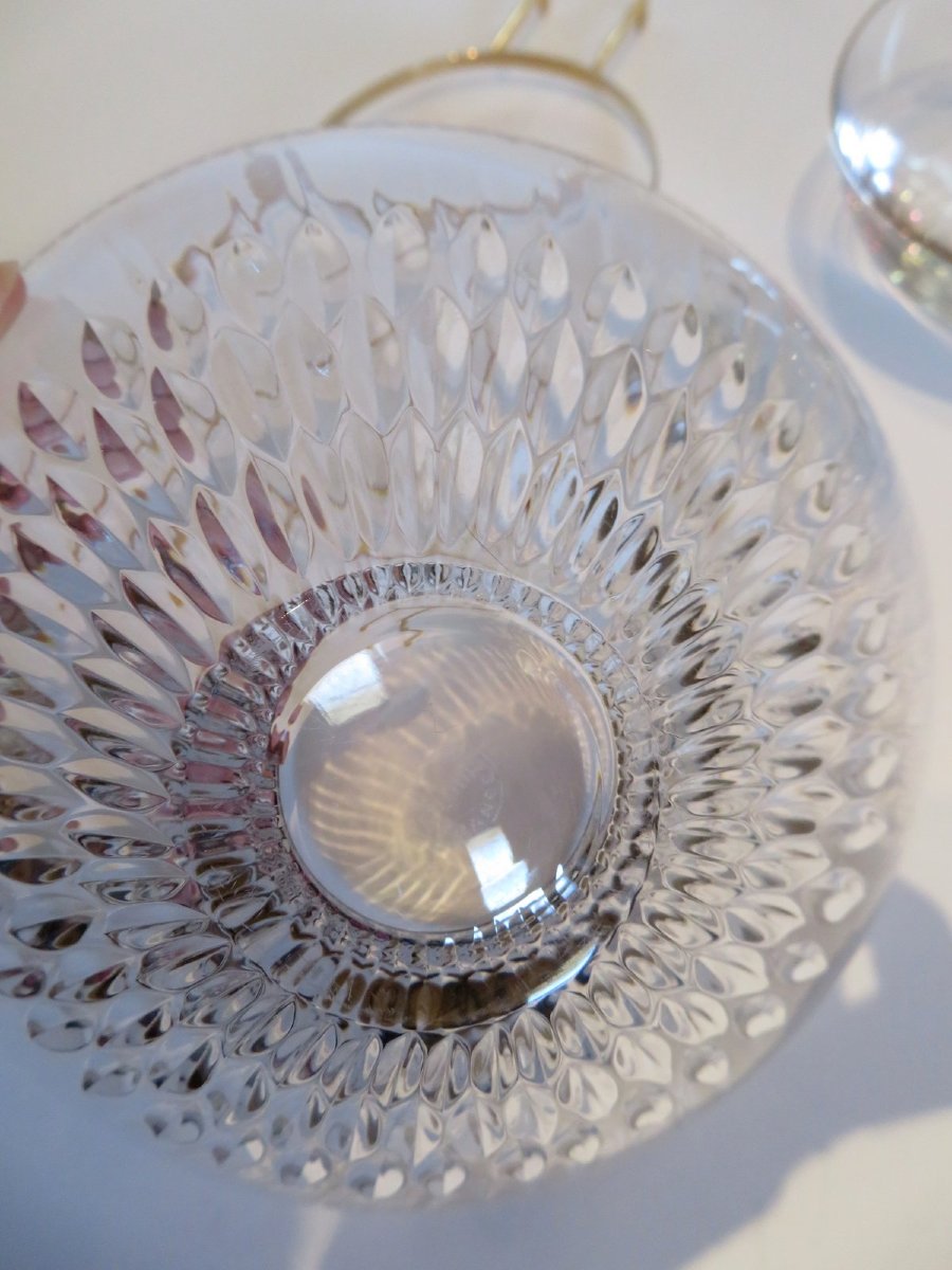 Saint Louis Thistle Gold Crystal Caviar Service Signed-photo-4