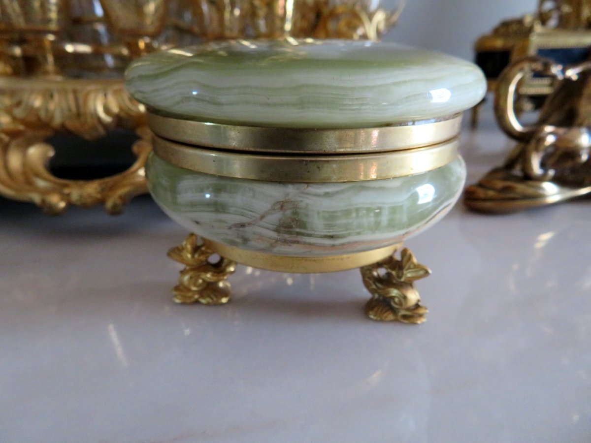 Boite en Onyx et Bronze Epoque Napoléon III-photo-2