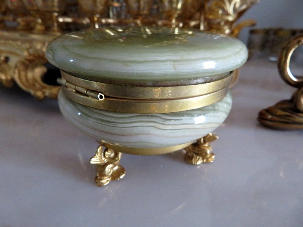 Boite en Onyx et Bronze Epoque Napoléon III-photo-3