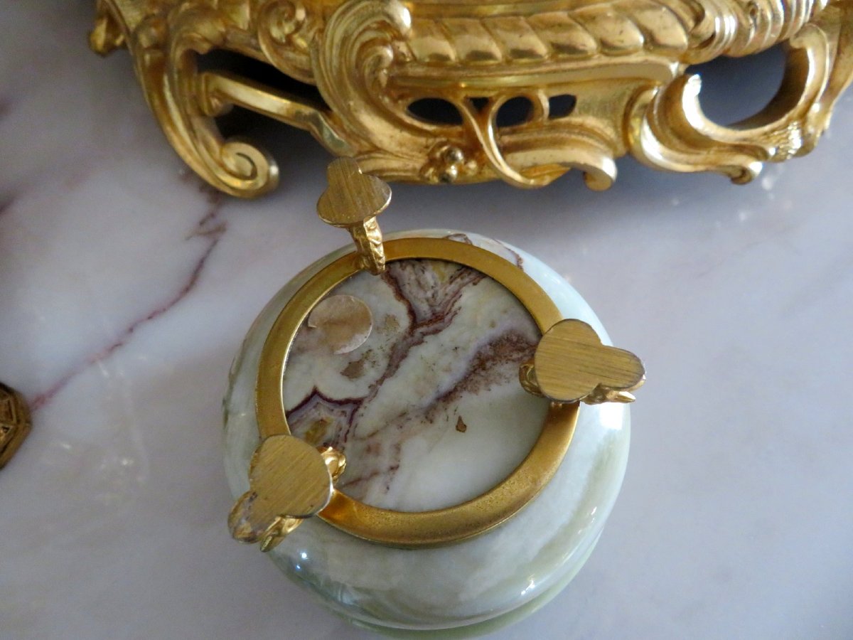 Boite en Onyx et Bronze Epoque Napoléon III-photo-8