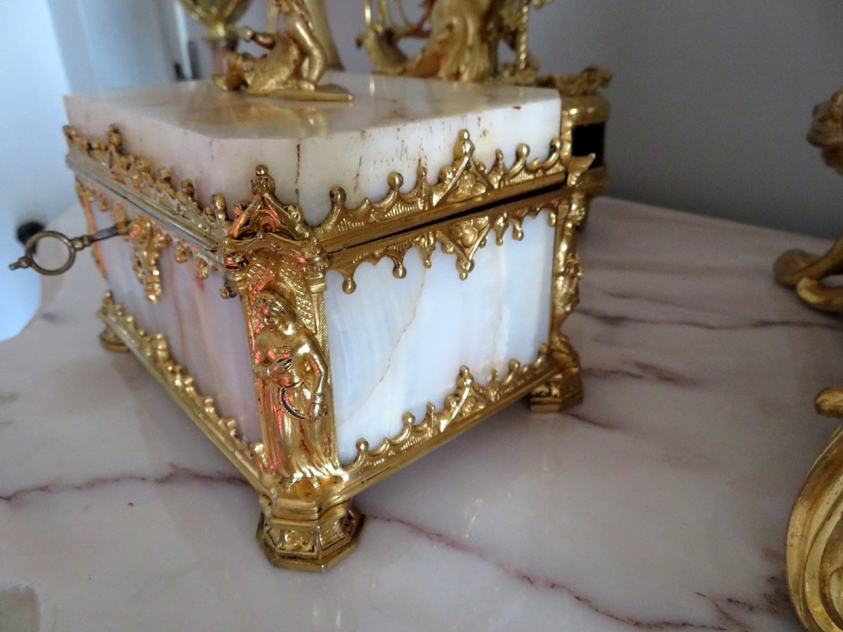 Onyx And Bronze Box, Napoleon III Period-photo-4