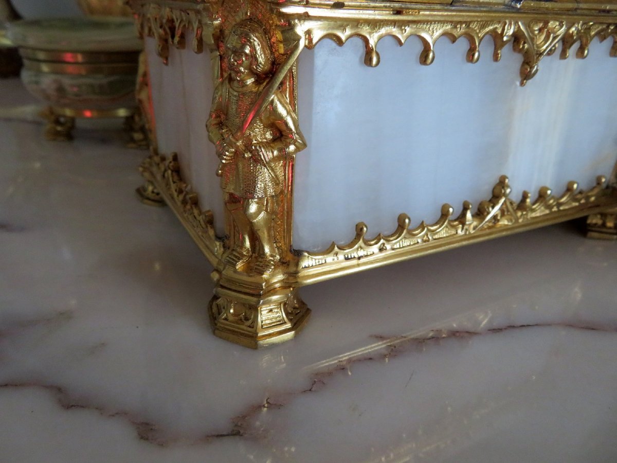 Onyx And Bronze Box, Napoleon III Period-photo-5