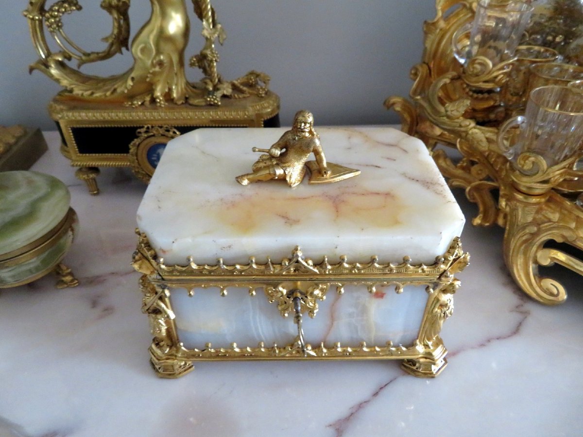 Onyx And Bronze Box, Napoleon III Period-photo-8