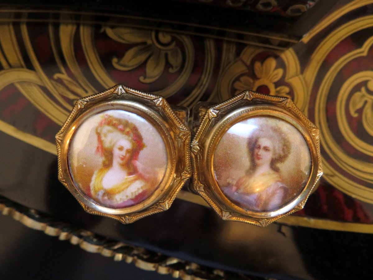 Small Scent Box In Leather And Mother-of-pearl From The Napoleon III Era-photo-4