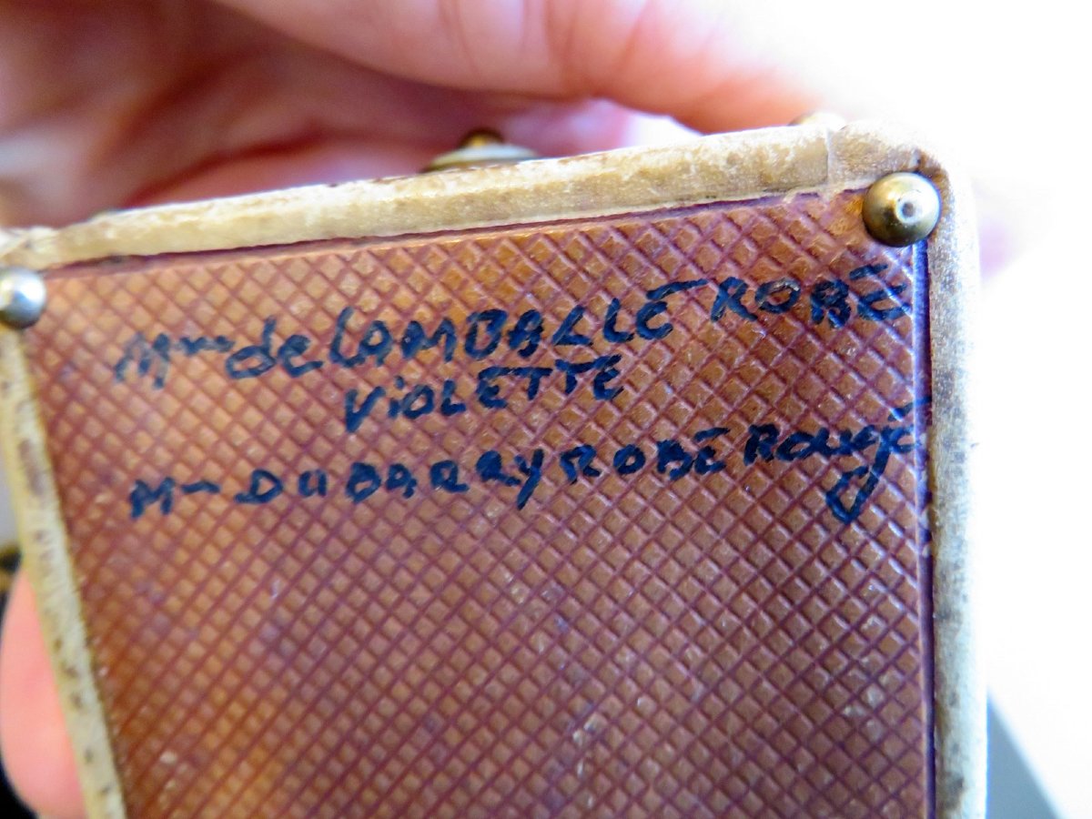 Small Scent Box In Leather And Mother-of-pearl From The Napoleon III Era-photo-2