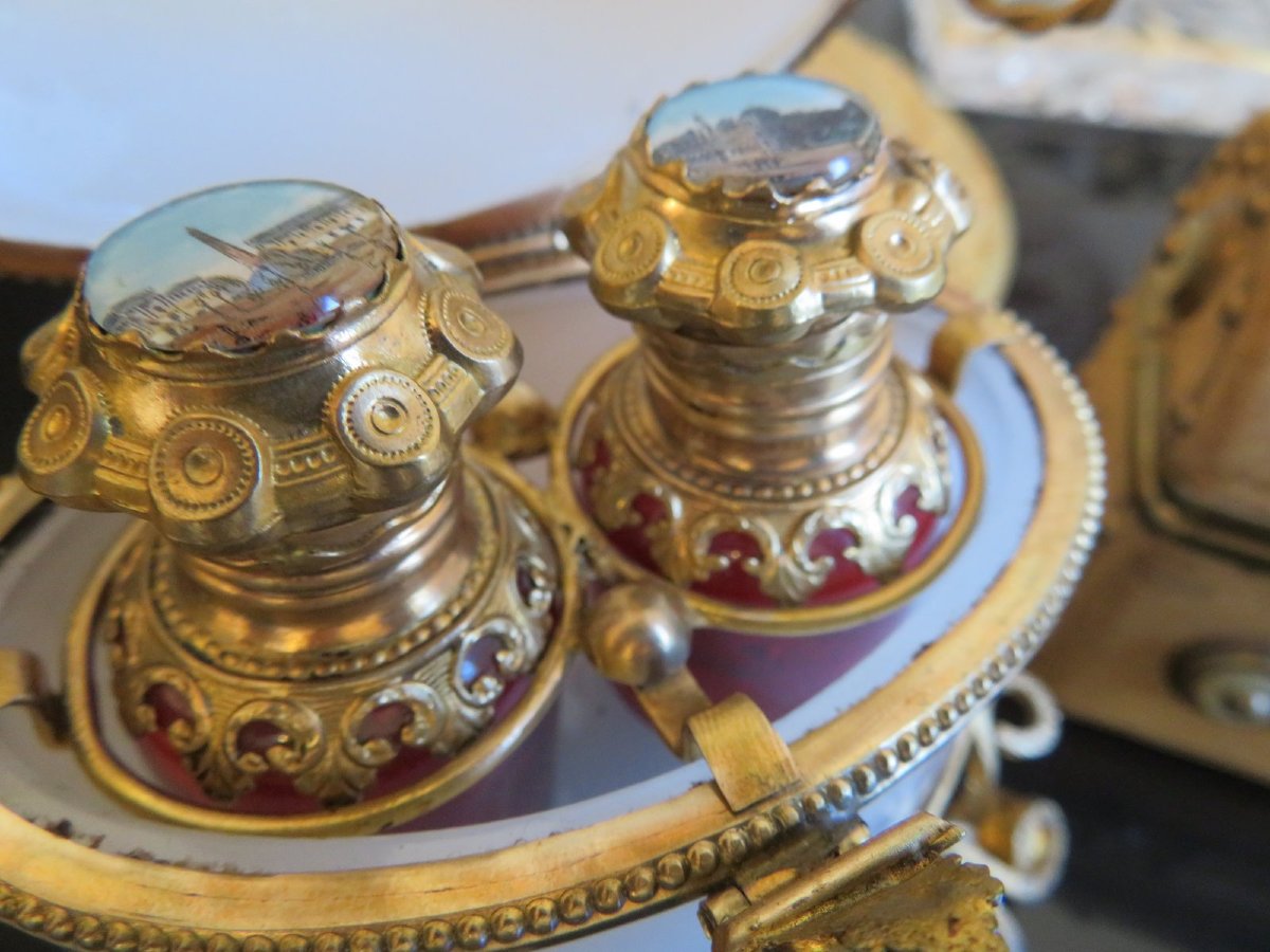 Little Fragancy Box In Opaline White Glass Napoleon III Period 19th-photo-8