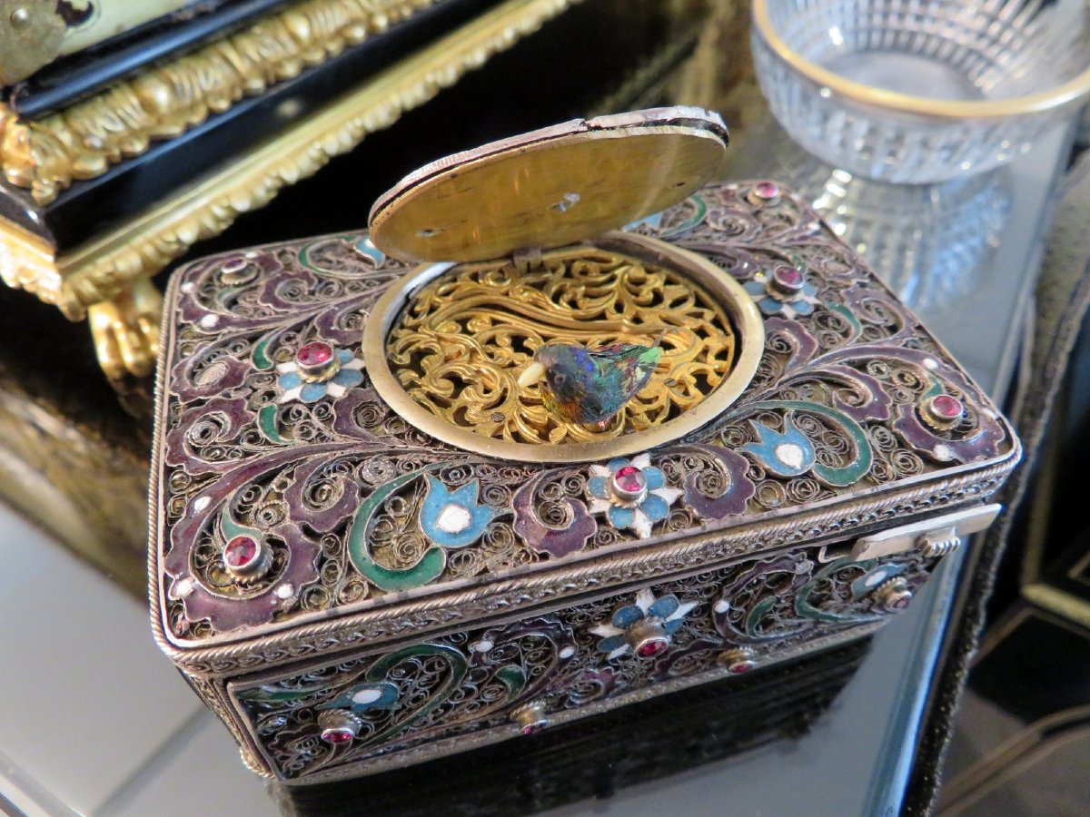 KARL GRIESBAUM Boite à musique avec automate chantant XXe-photo-6