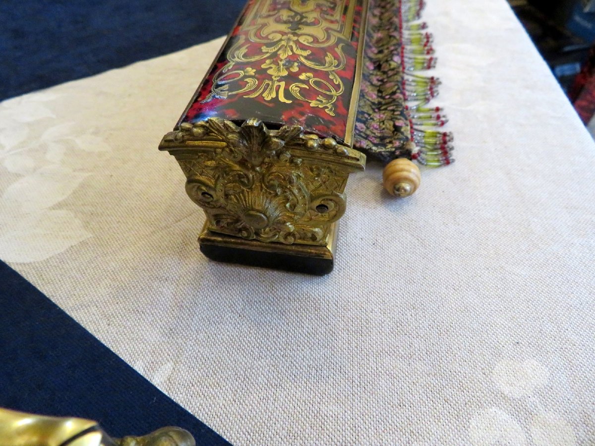 Pare Fumée en marqueterie Boulle toutes faces  époque Napoléon III-photo-2