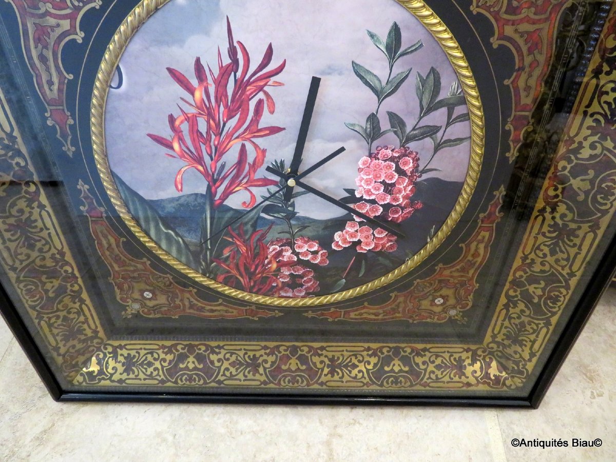 Large Frame With Boulle Marquetry Clock From The Napoleon III Period-photo-8