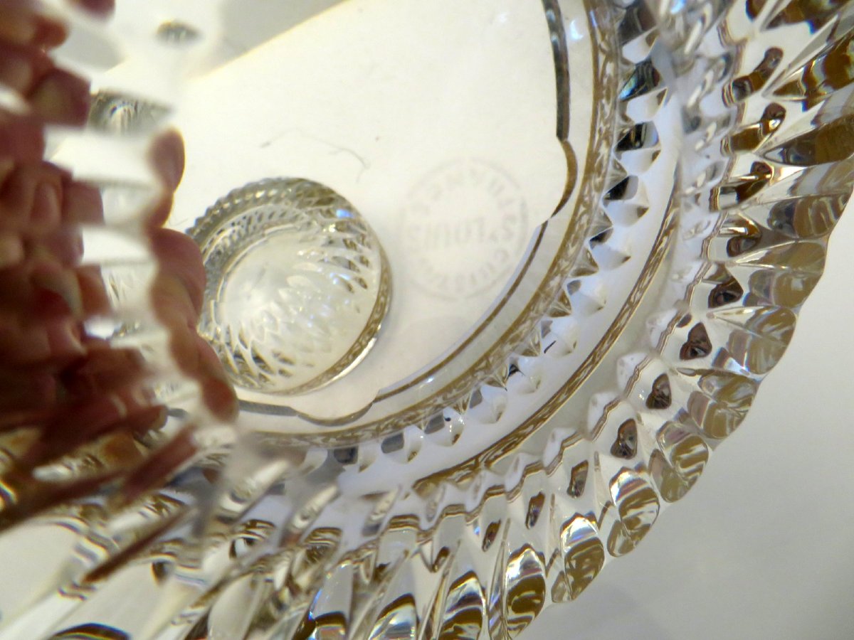 Cendrier large ou moyen  en cristal de Saint Louis modéle Thistle Or signé-photo-4