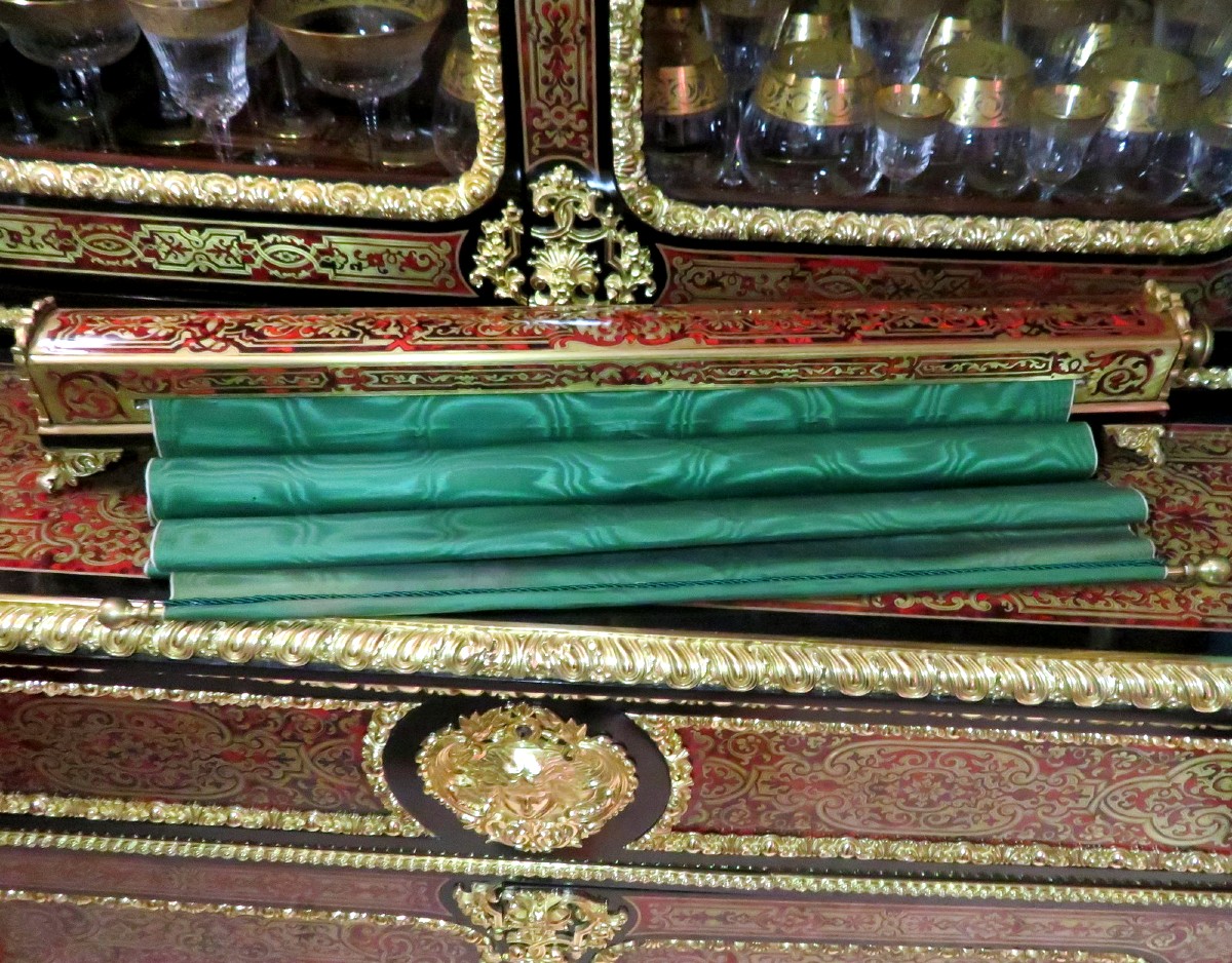 marqué ZIMBERG Pare Fumée en marqueterie Boulle époque Napoléon III