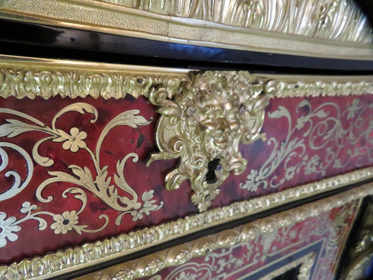 Argentier Louis XIV en marqueterie Boulle époque Napoléon III 19eme-photo-1