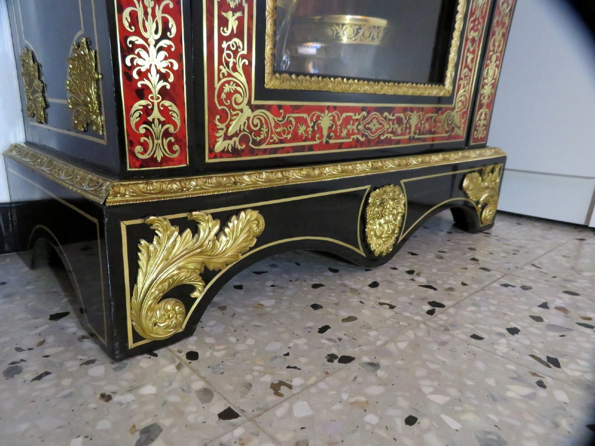 Argentier Louis XIV en marqueterie Boulle époque Napoléon III 19eme-photo-2